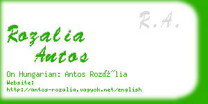 rozalia antos business card